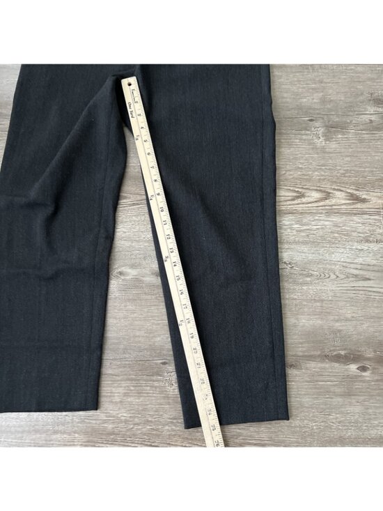 Vince High Waist Flannel Wool Trousers Cropped Length Dark Gray Womens 6 - Picture 4 of 14